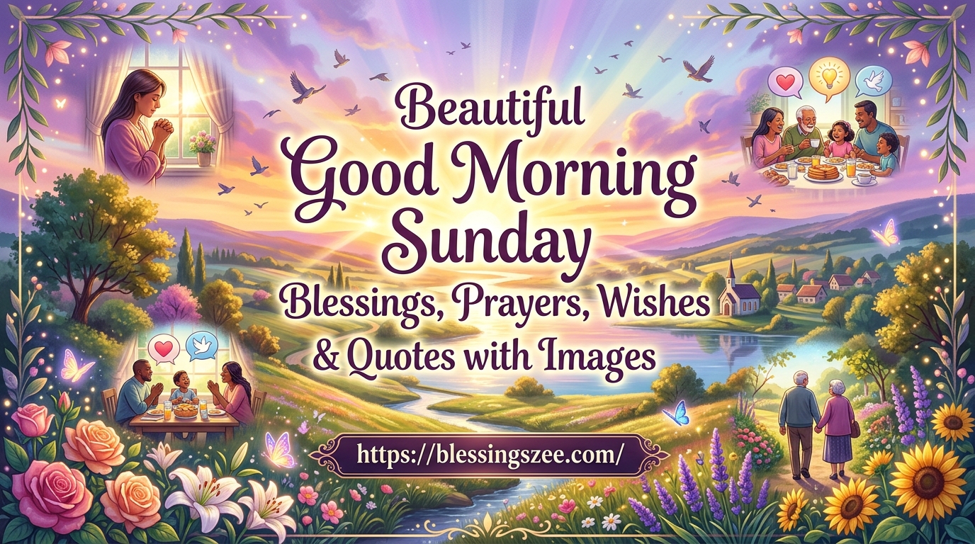 Beautiful Good Morning Sunday Blessings, Prayers, Wishes & Quotes with Images