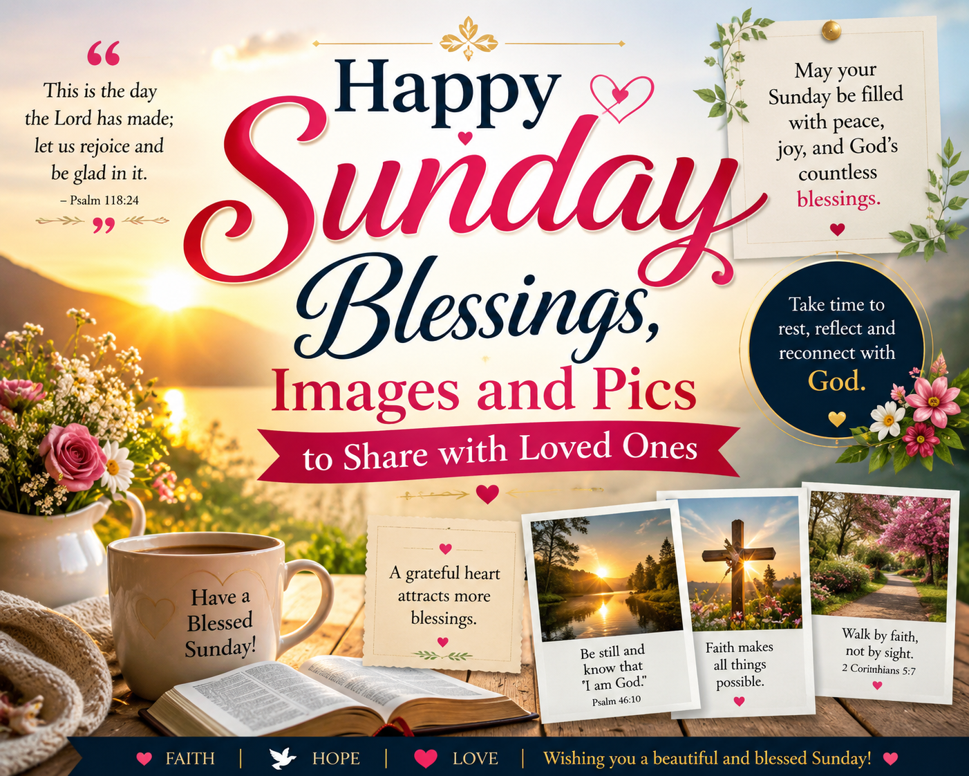 Happy Sunday Blessings, Images and Pics to Share with Loved Ones