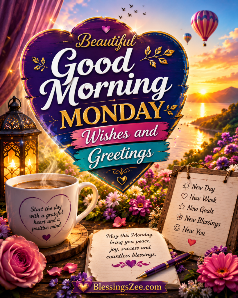 Beautiful Good Morning Monday Wishes and Greetings