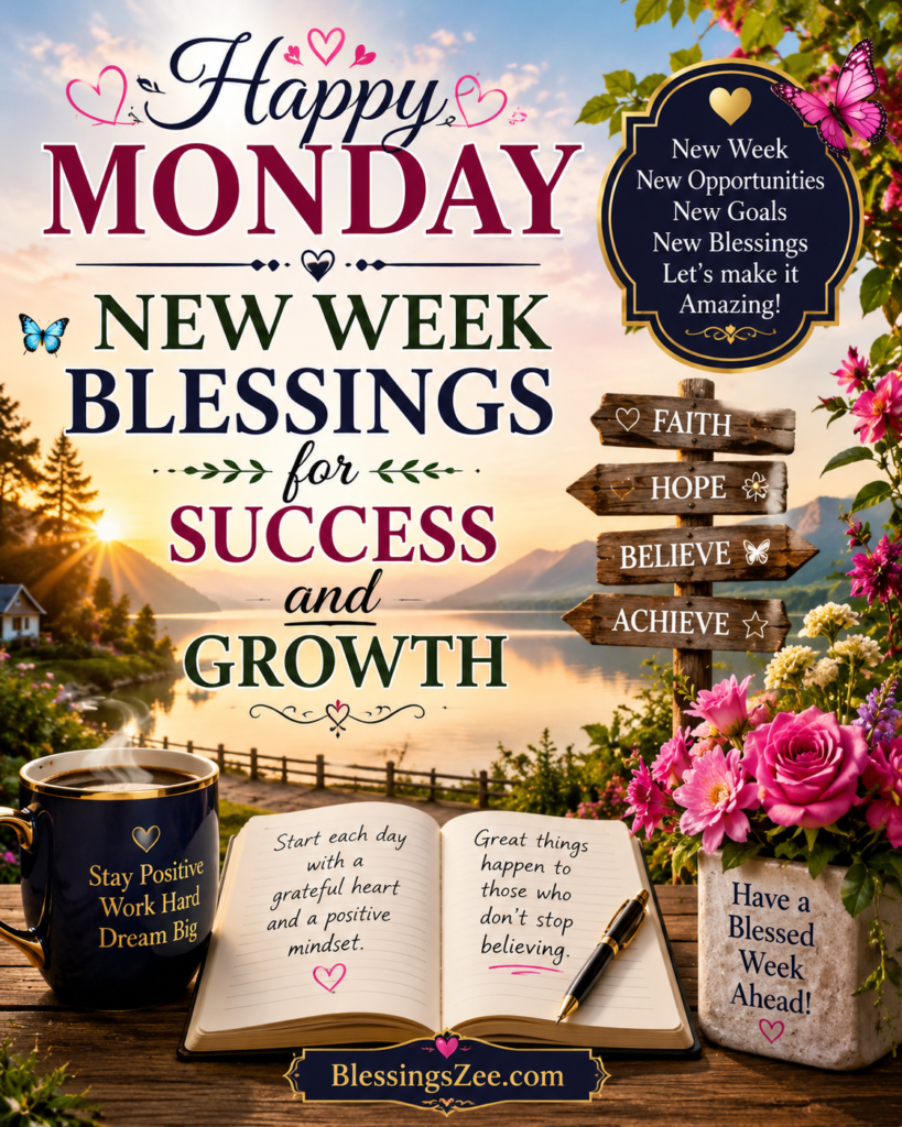 Happy Monday New Week Blessings for Success and Growth