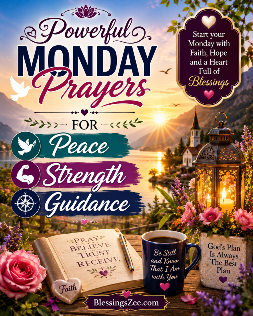 Powerful Monday Prayers for Peace, Strength and Guidance