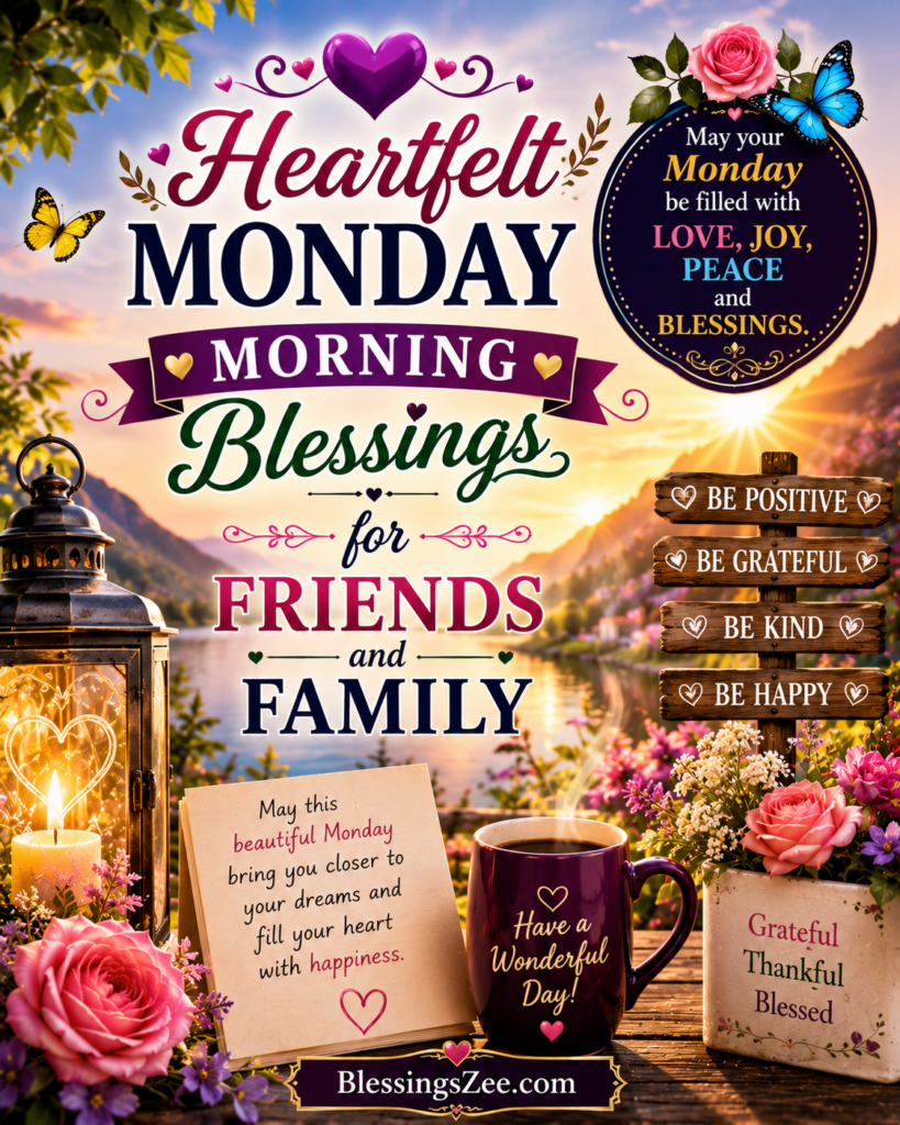 Heartfelt Monday Morning Blessings for Friends and Family