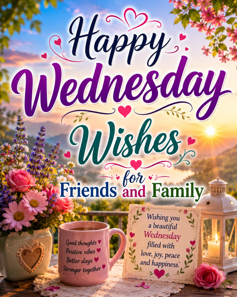Happy Wednesday Wishes for Friends and Family