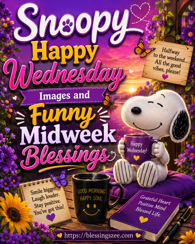 Snoopy Happy Wednesday Images and Funny Midweek Blessings