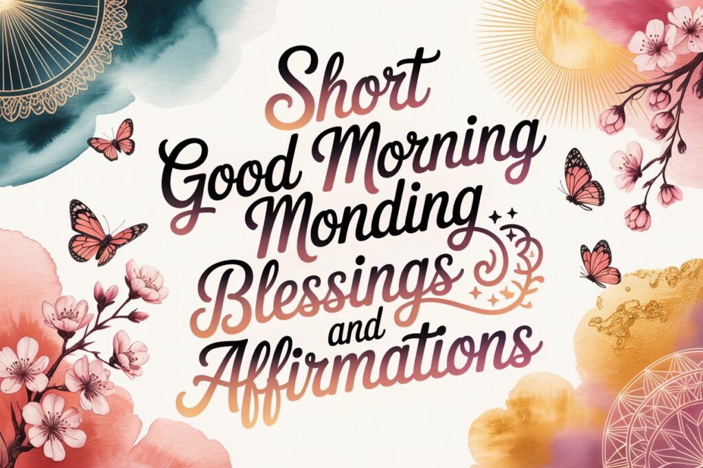 Short Good Morning Monday Blessings and Affirmations