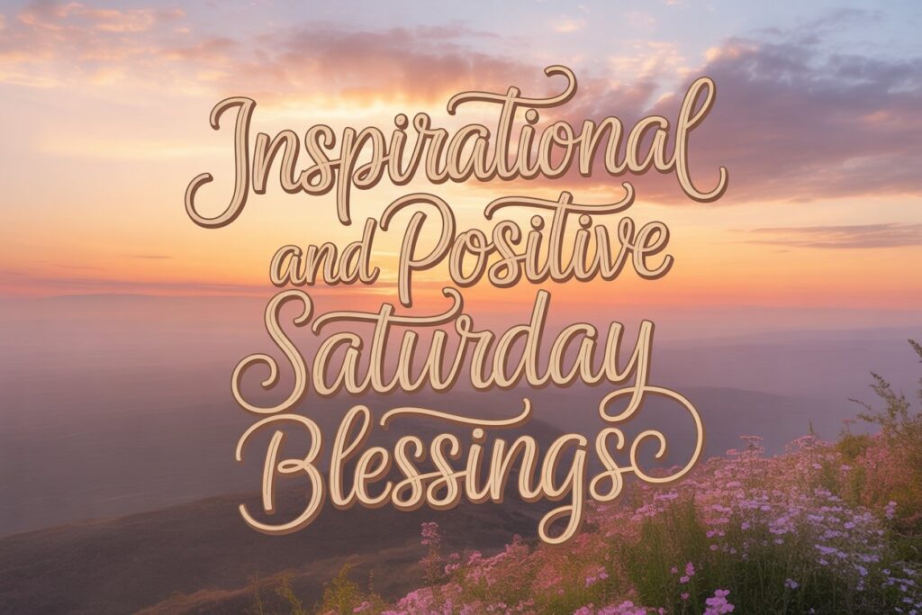 Inspirational and Positive Saturday Blessings