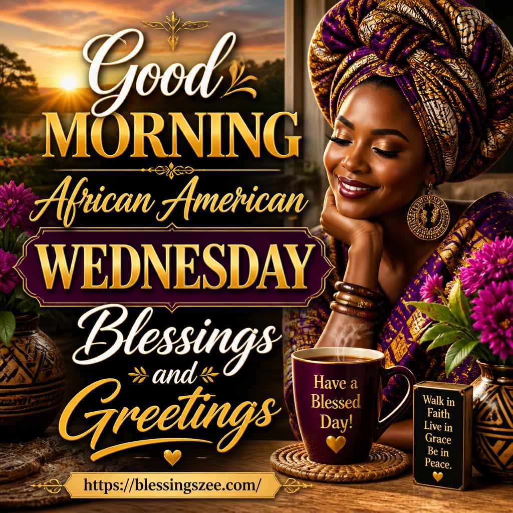 Good Morning African American Wednesday Blessings and Greetings