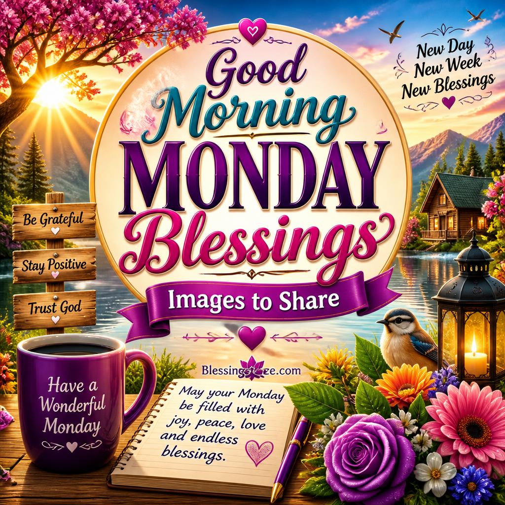 Good Morning Monday Blessings Images to Share