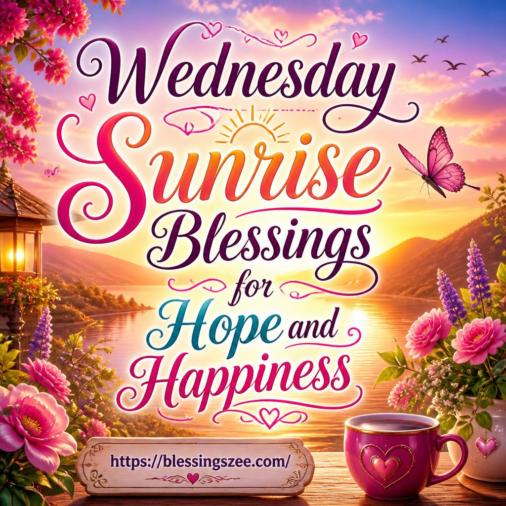 Wednesday Sunrise Blessings for Hope and Happiness