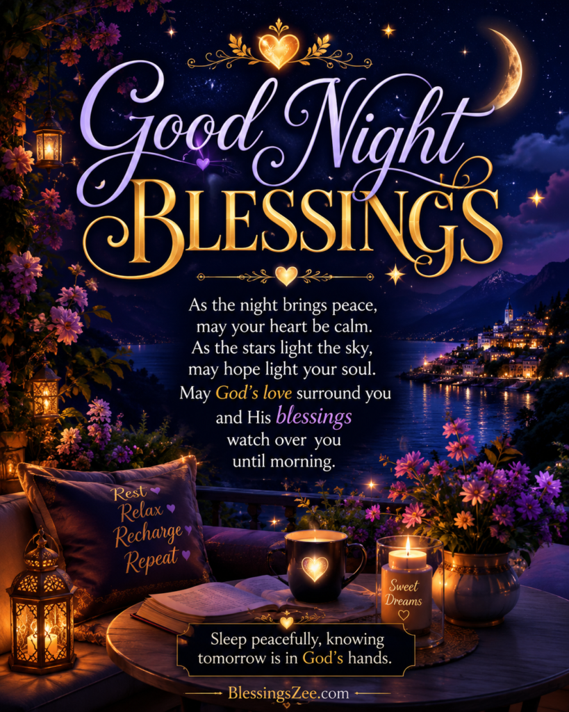 Good Night Blessings Images With Blessings
