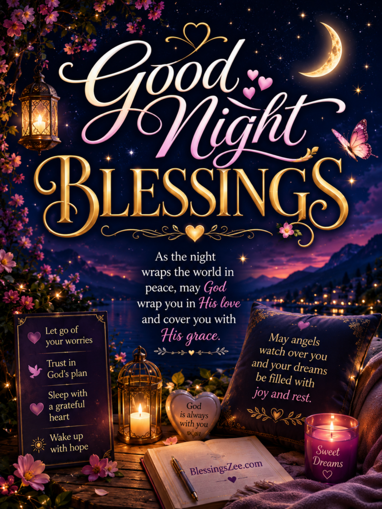 Good Night Blessings Images With Blessings