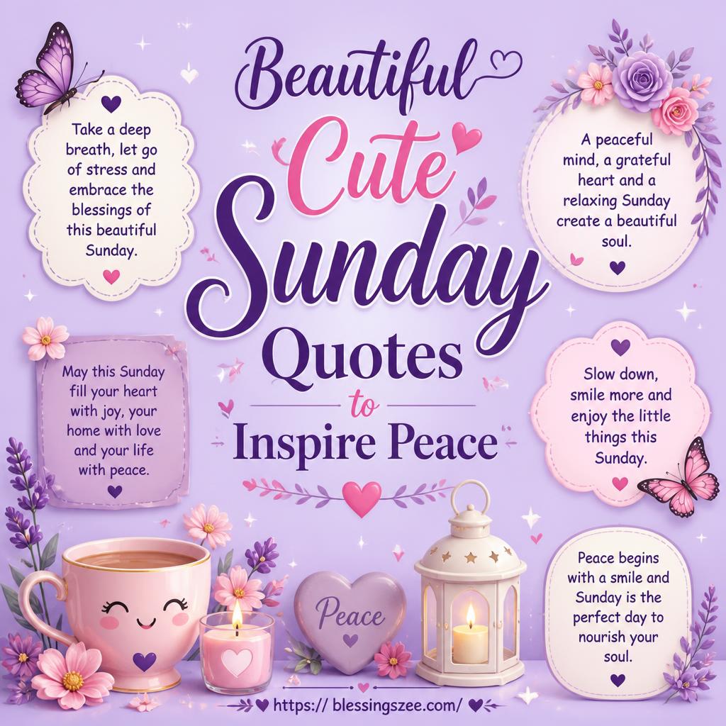 Beautiful Cute Sunday Quotes to Inspire Peace