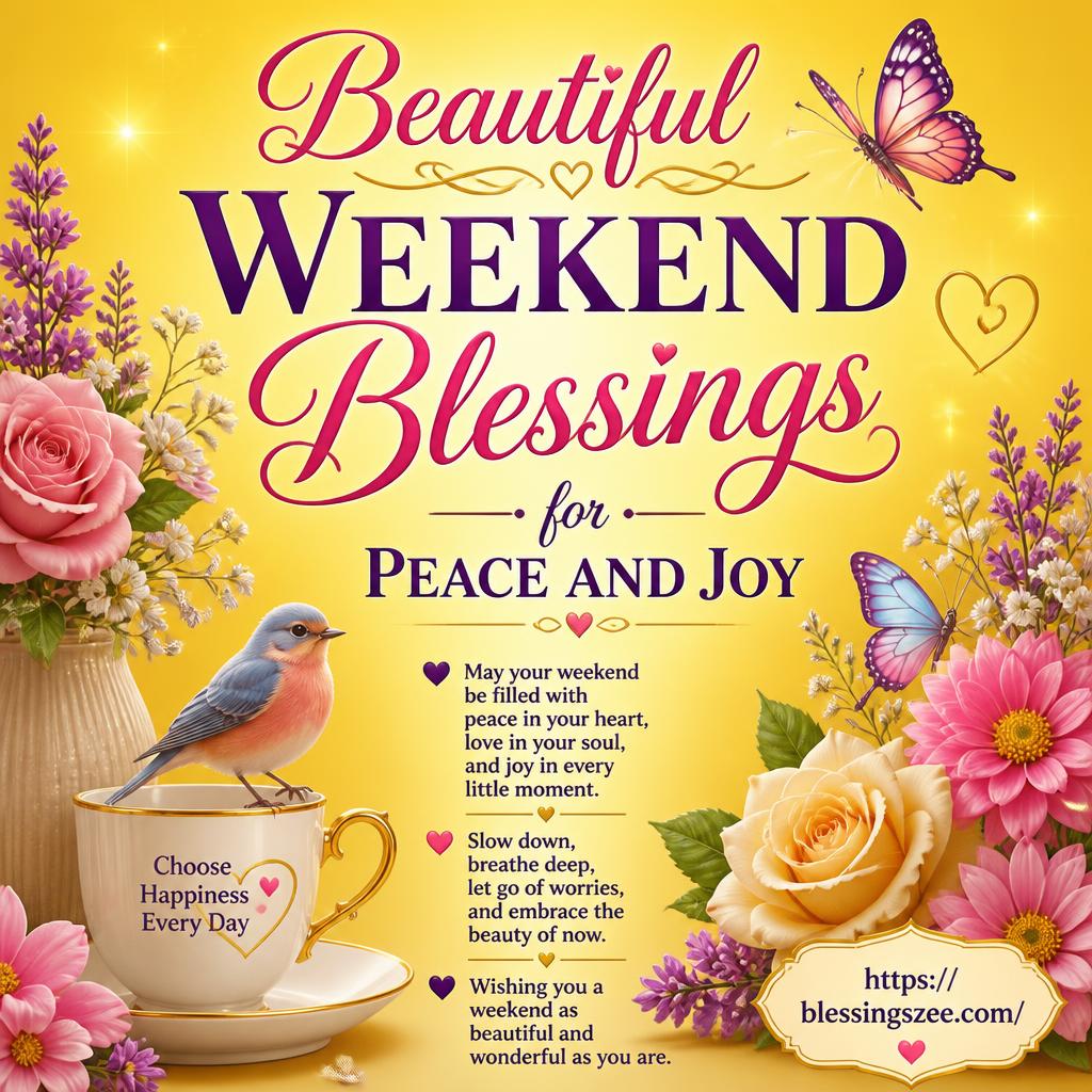Beautiful Weekend Blessings for Peace and Joy