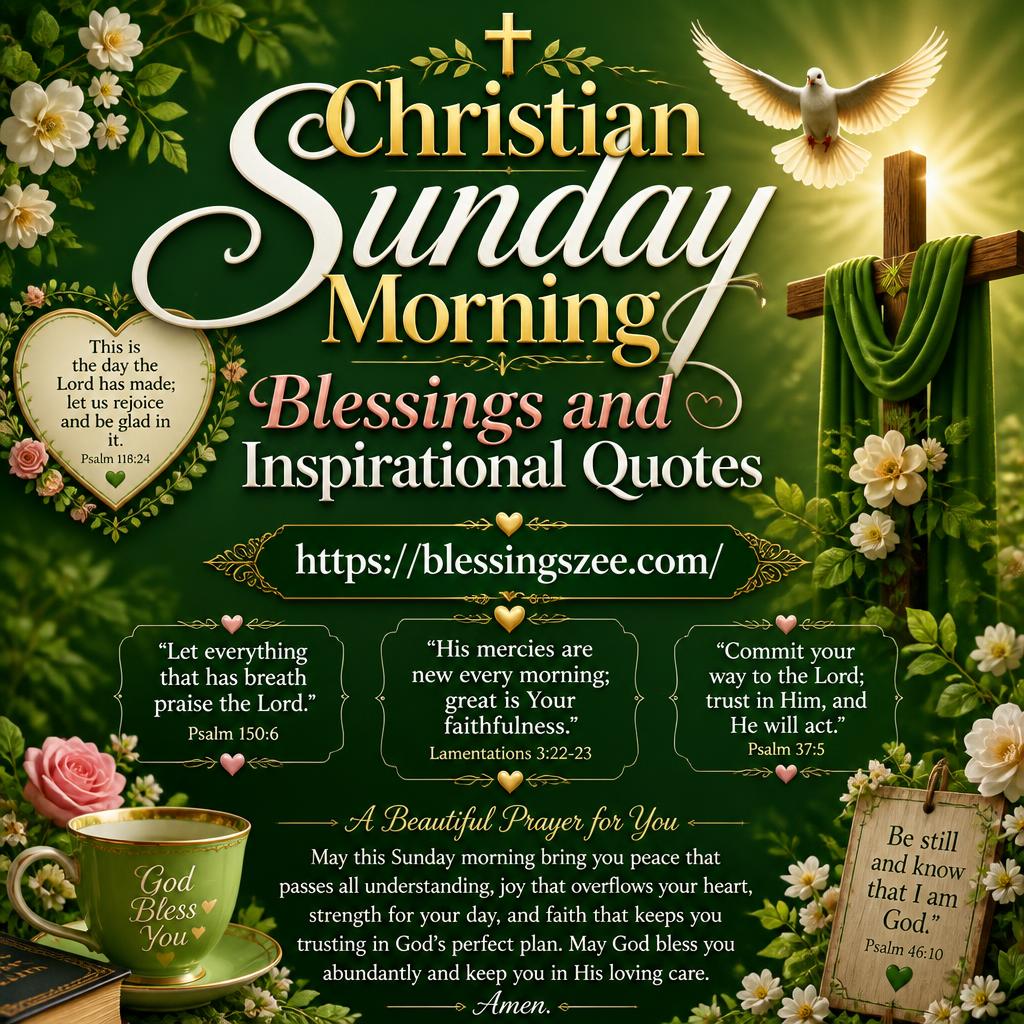 Christian Sunday Morning Blessings and Inspirational Quotes