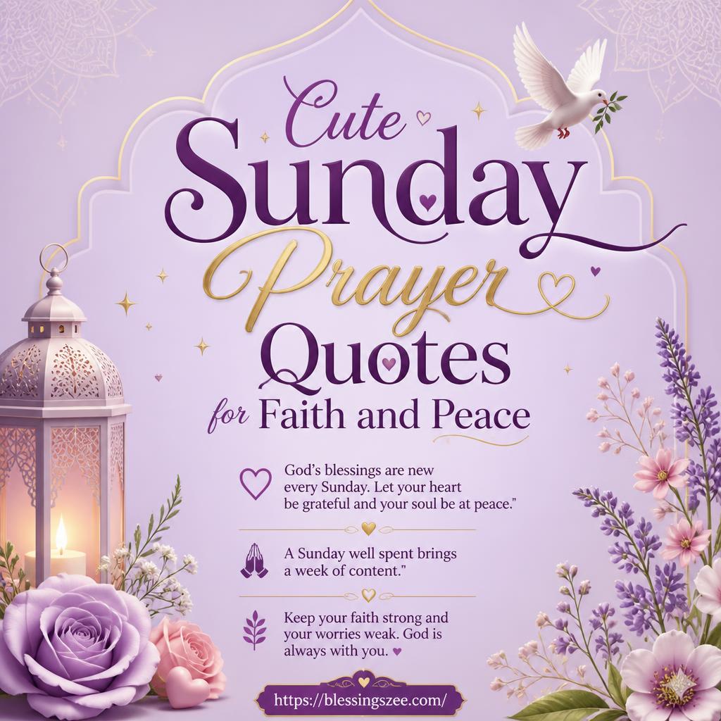 Cute Sunday Prayer Quotes for Faith and Peace