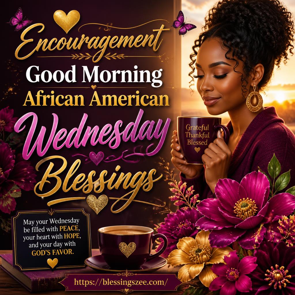 Encouragement Good Morning African American Wednesday Blessings