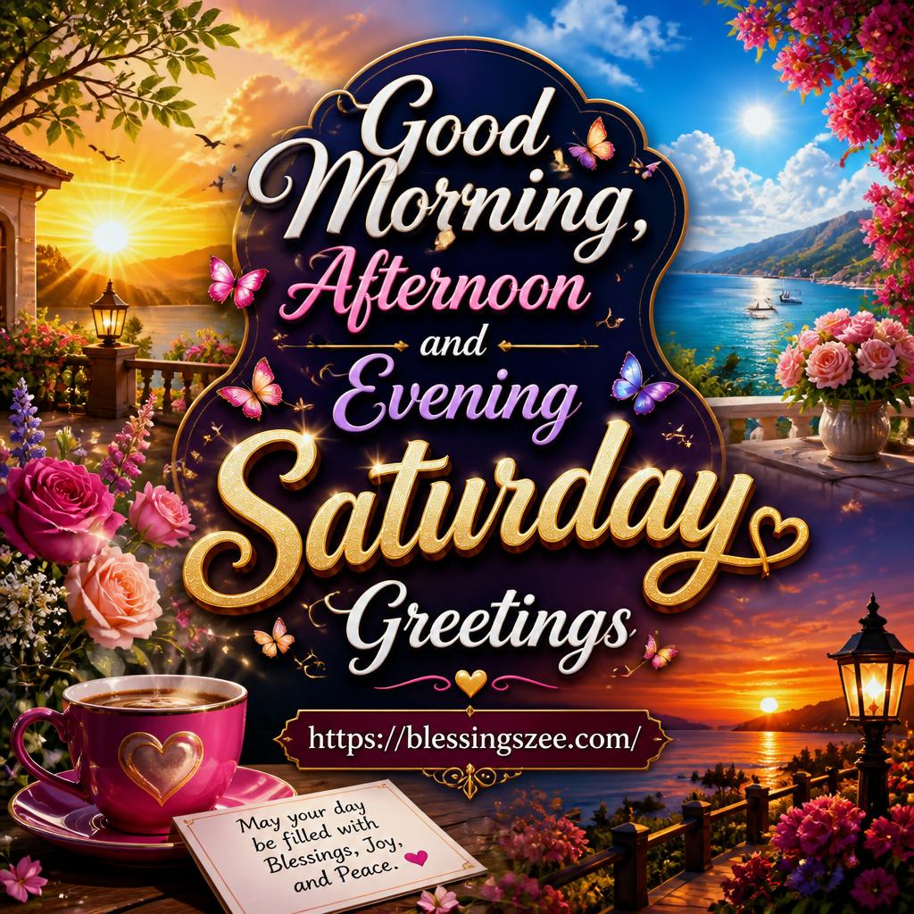 Good Morning, Afternoon and Evening Saturday Greetings