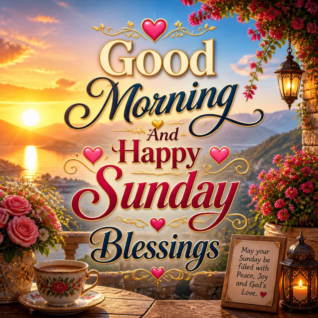 250+ Good Morning And Happy Sunday Blessings, Wishes, Messages, Quotes and Prayers