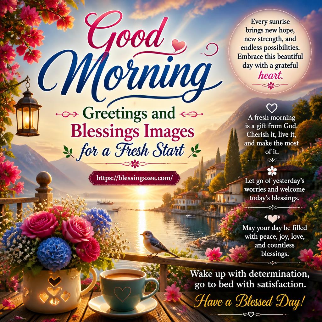 Good Morning Greetings and Blessings Images for a Fresh Start