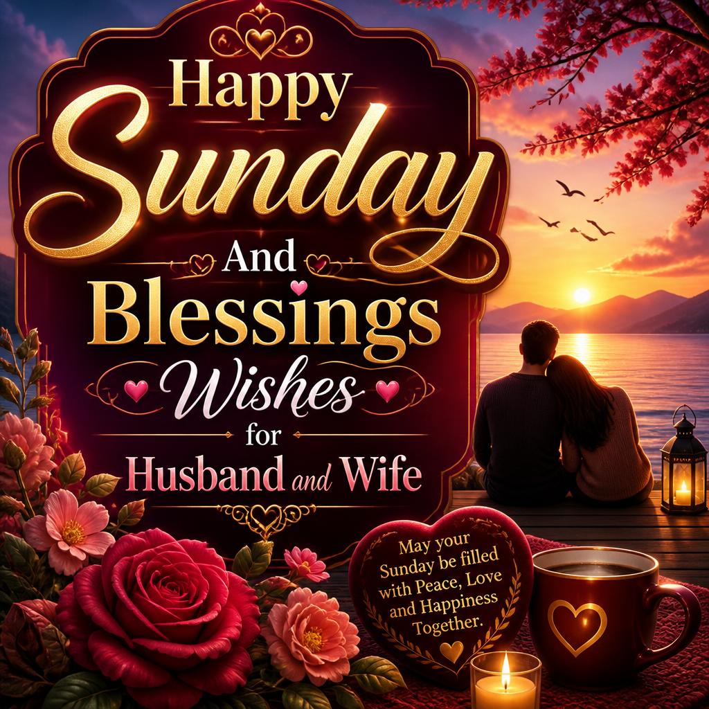 Happy Sunday And Blessings Wishes for Husband and Wife