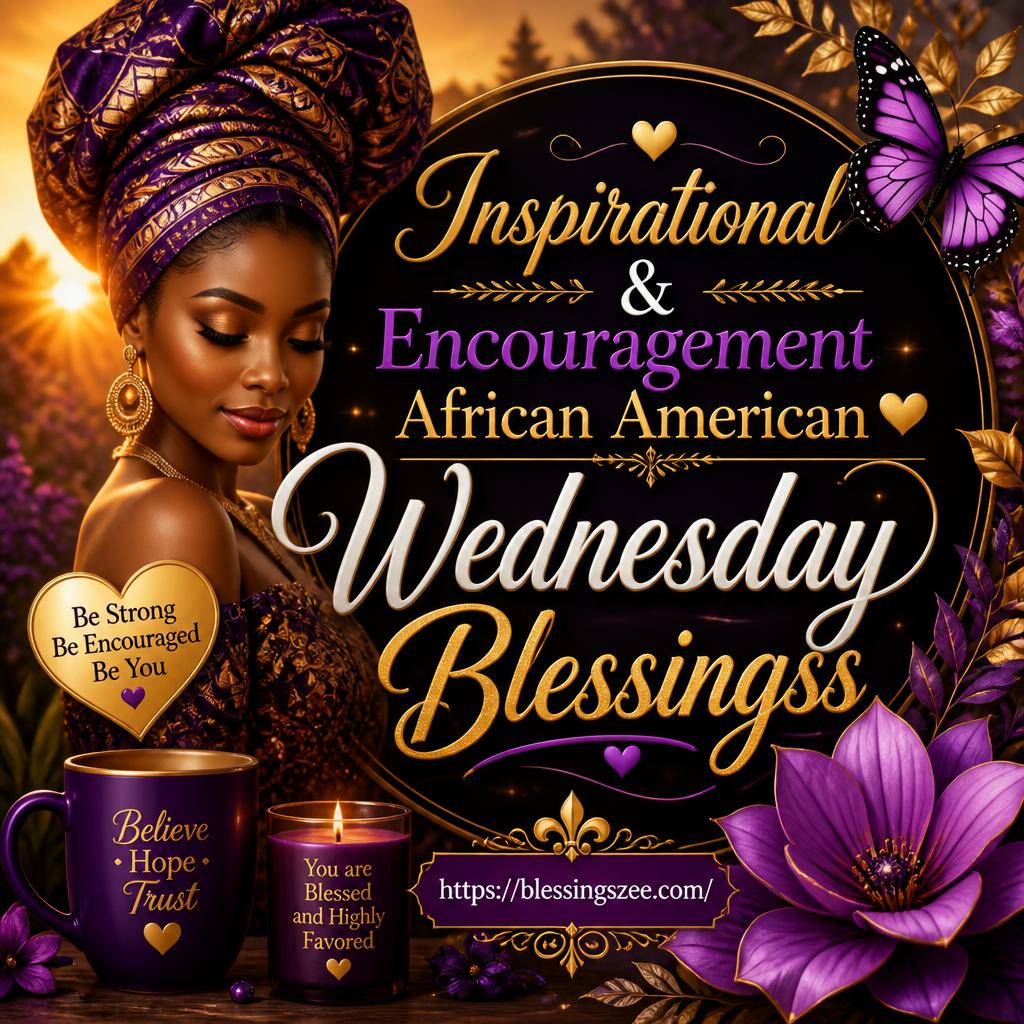 Inspirational & Encouragement African American Wednesday Blessings