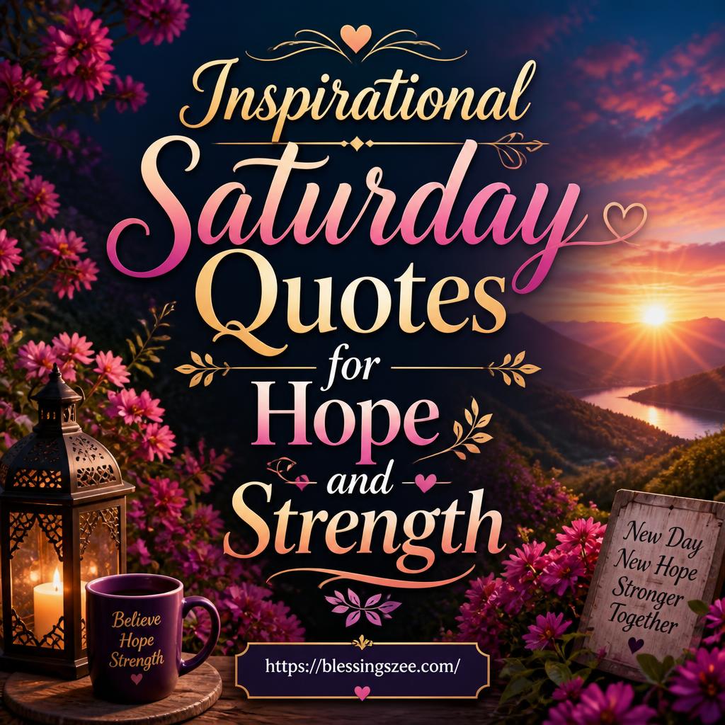 Inspirational Saturday Quotes for Hope and Strength