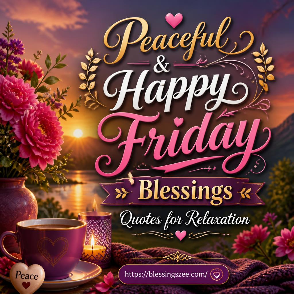Peaceful & Happy Friday Blessings Quotes for Relaxation