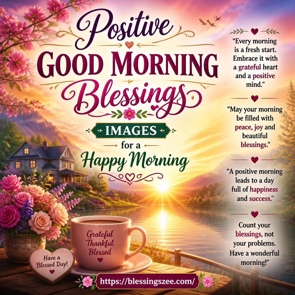 Positive Good Morning Blessings Images for a Happy Morning