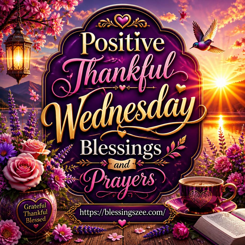 Positive Thankful Wednesday Blessings and Prayers