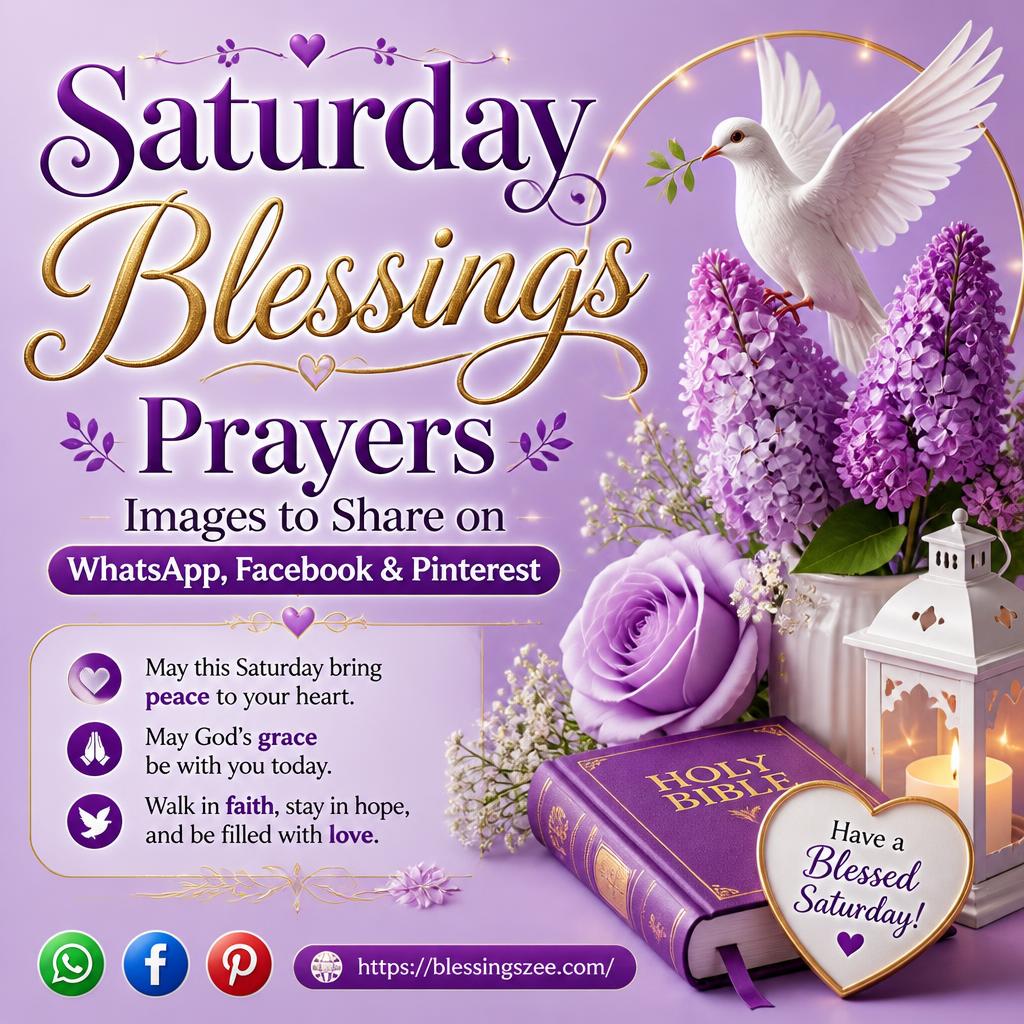 Saturday Blessings Prayers Images to Share on WhatsApp, Facebook & Pinterest