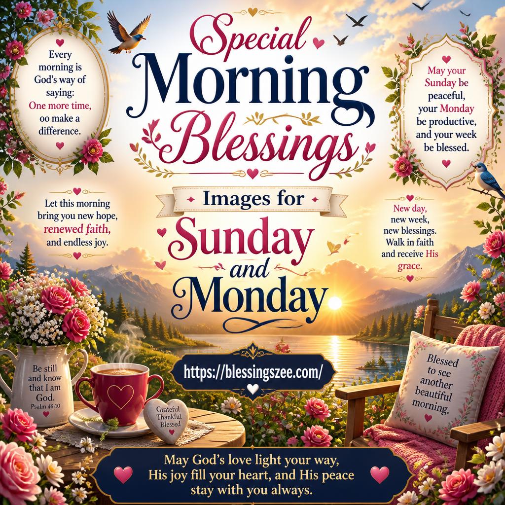Special Morning Blessings Images for Sunday and Monday