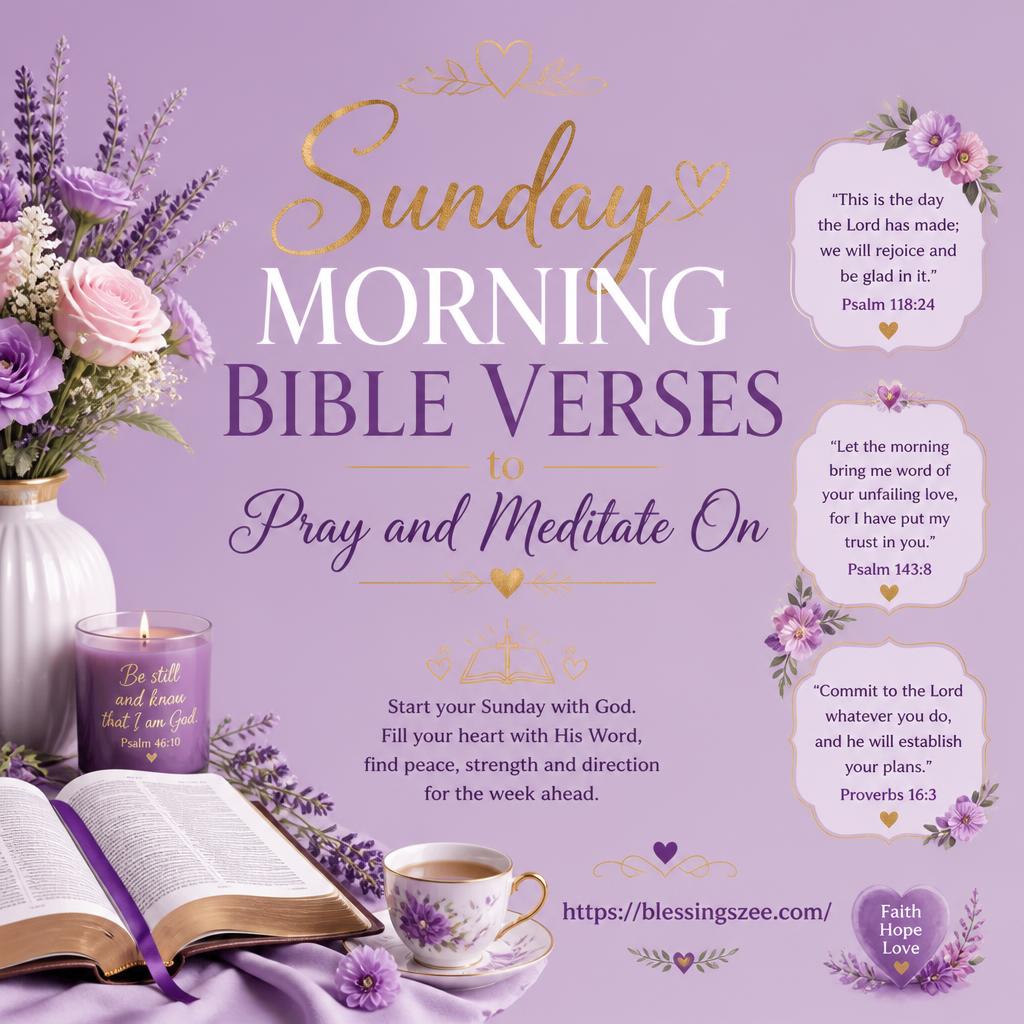 Sunday Morning Bible Verses to Pray and Meditate On