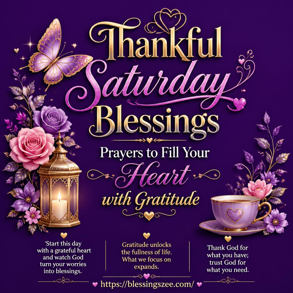 Thankful Saturday Blessings Prayers to Fill Your Heart with Gratitude