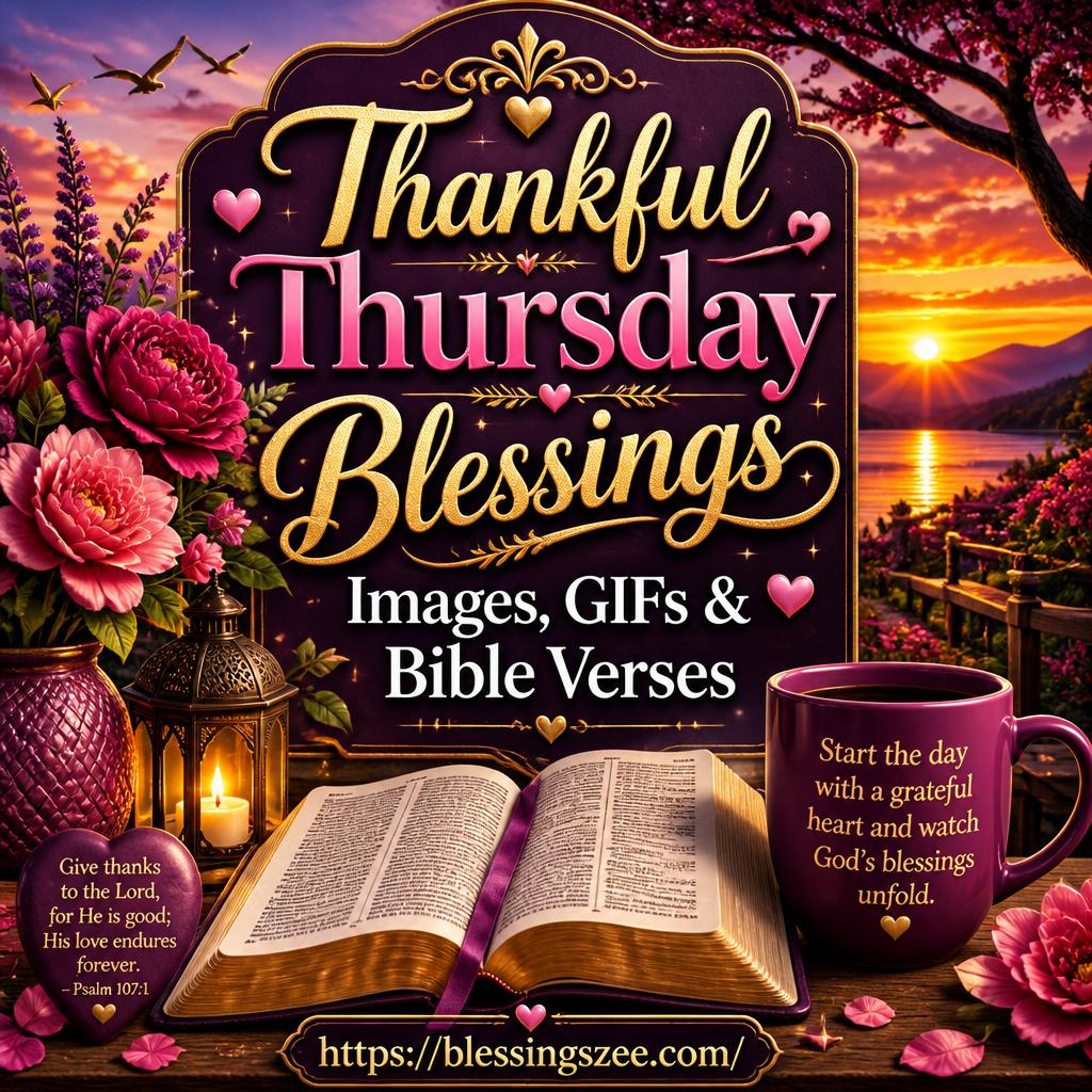 Thankful Thursday Blessings Images, GIFs & Bible Verses