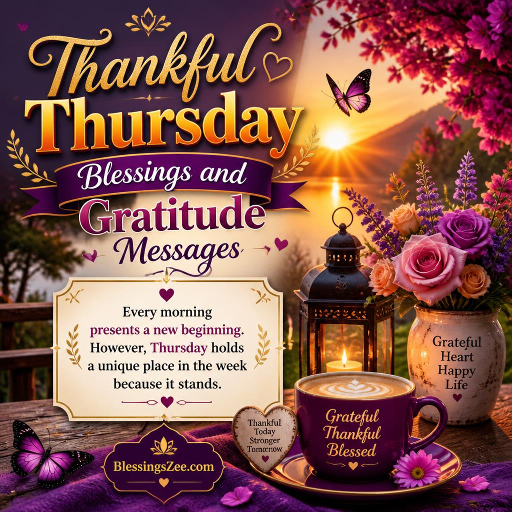 Thankful Thursday Blessings and Gratitude Messages