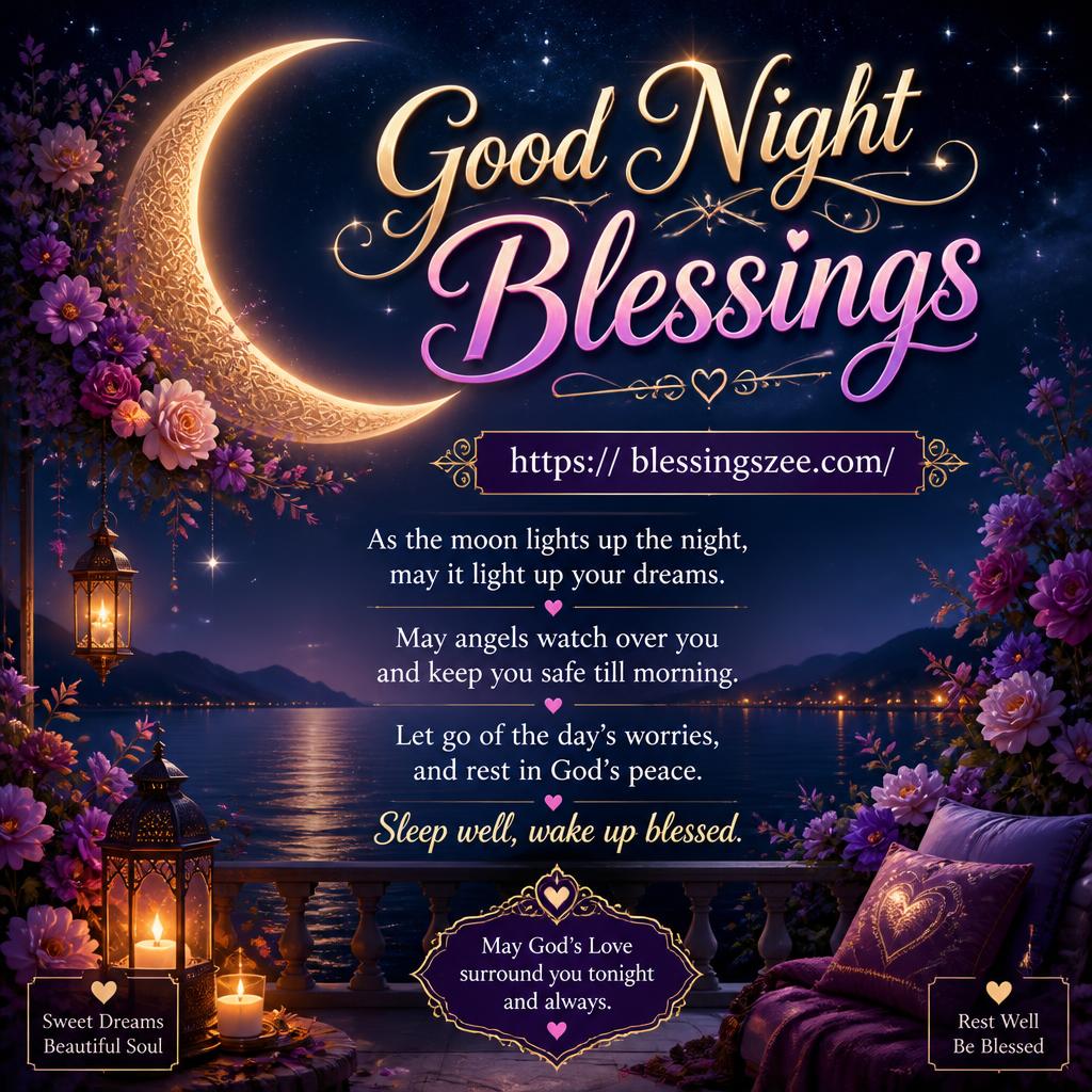 Good Night Blessings Images With Blessings