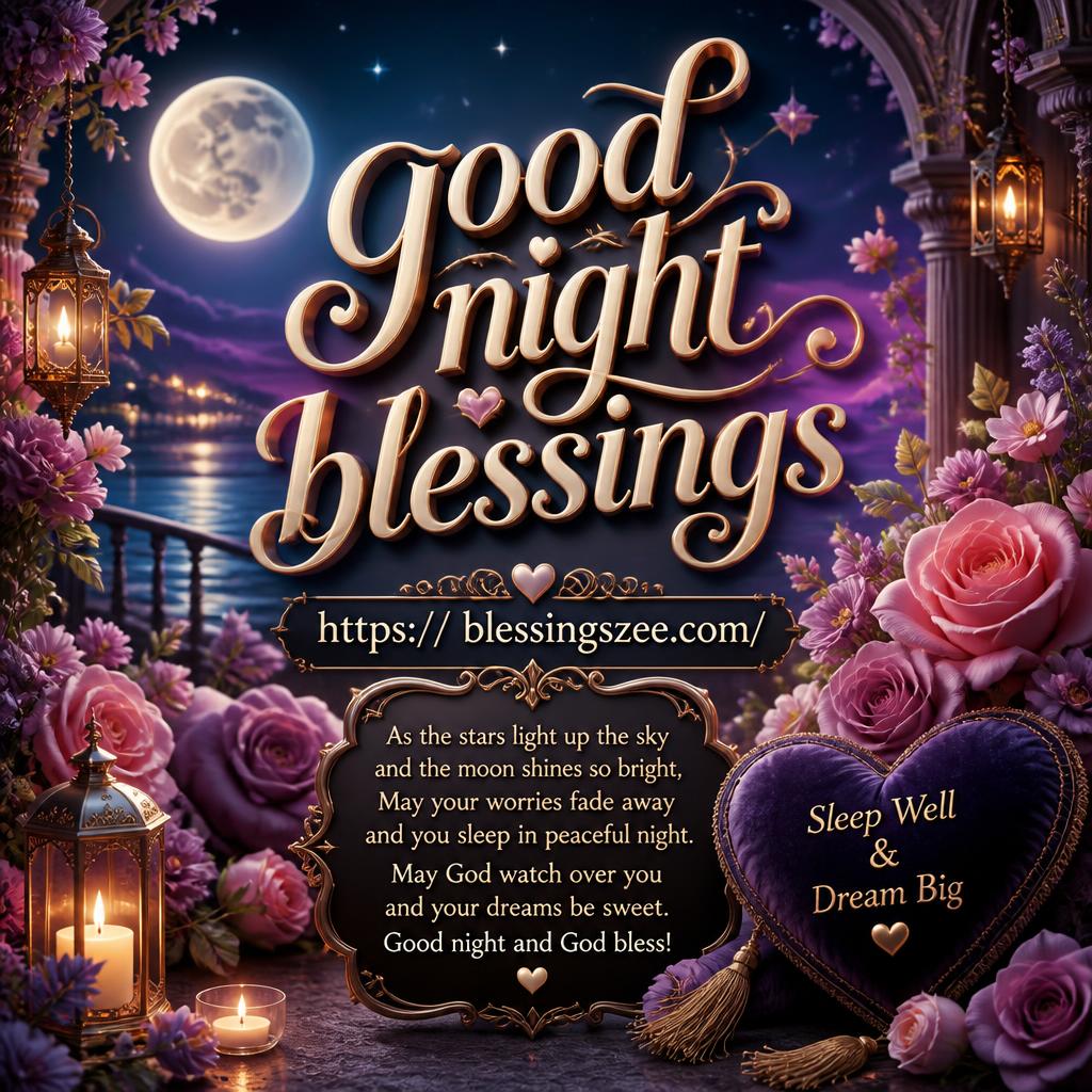 Good Night Blessings Images With Blessings