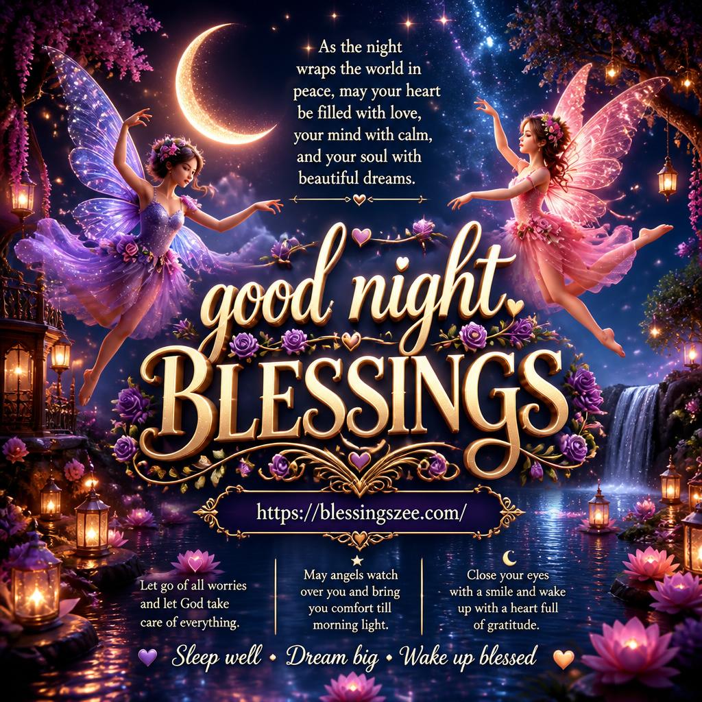 Good Night Blessings Images With Blessings