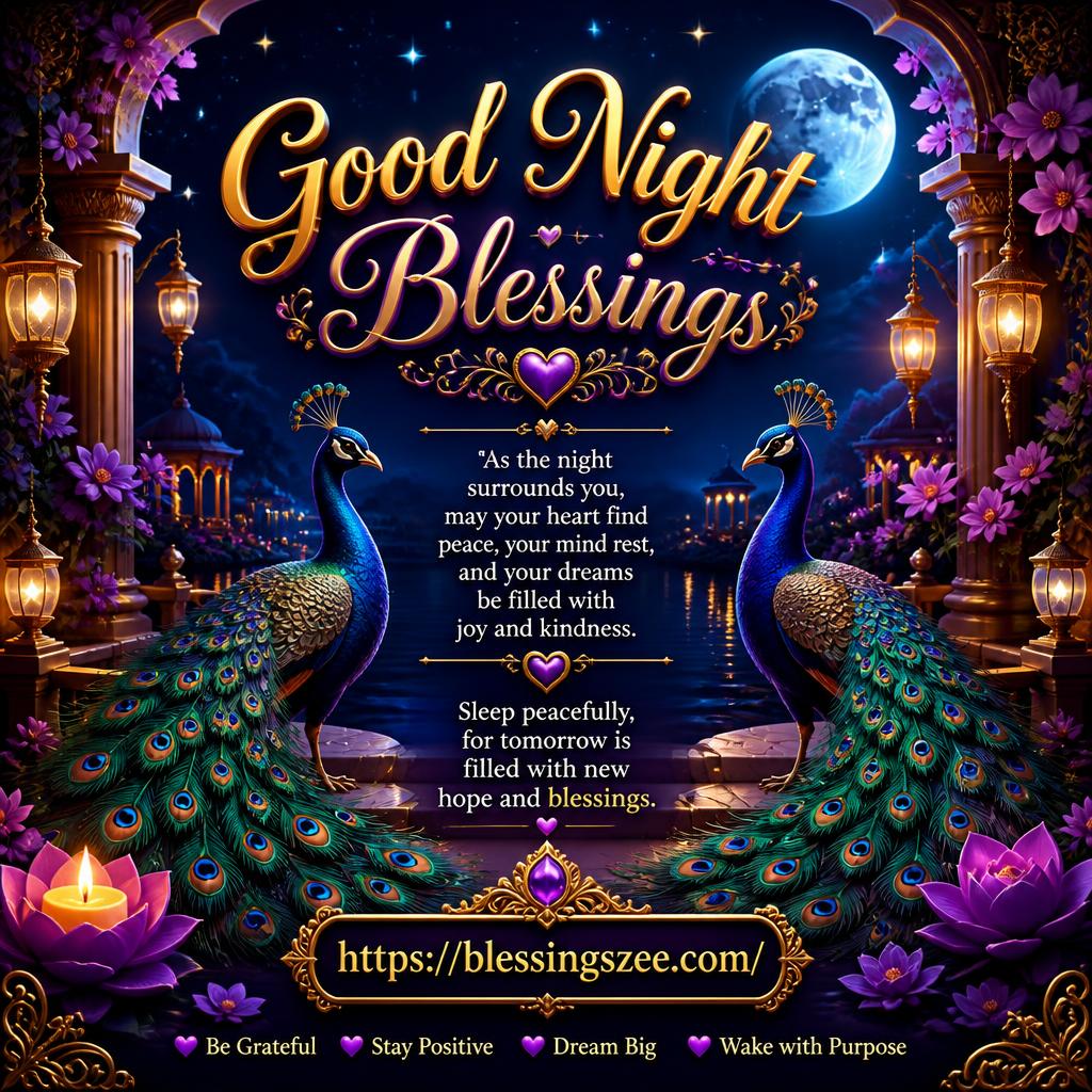 Good Night Blessings Images With Blessings