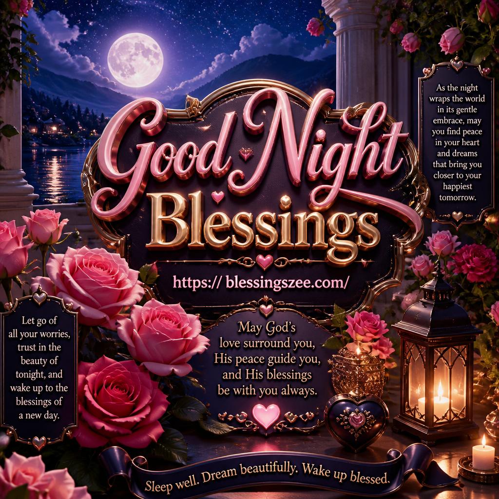 Good Night Blessings Images With Blessings