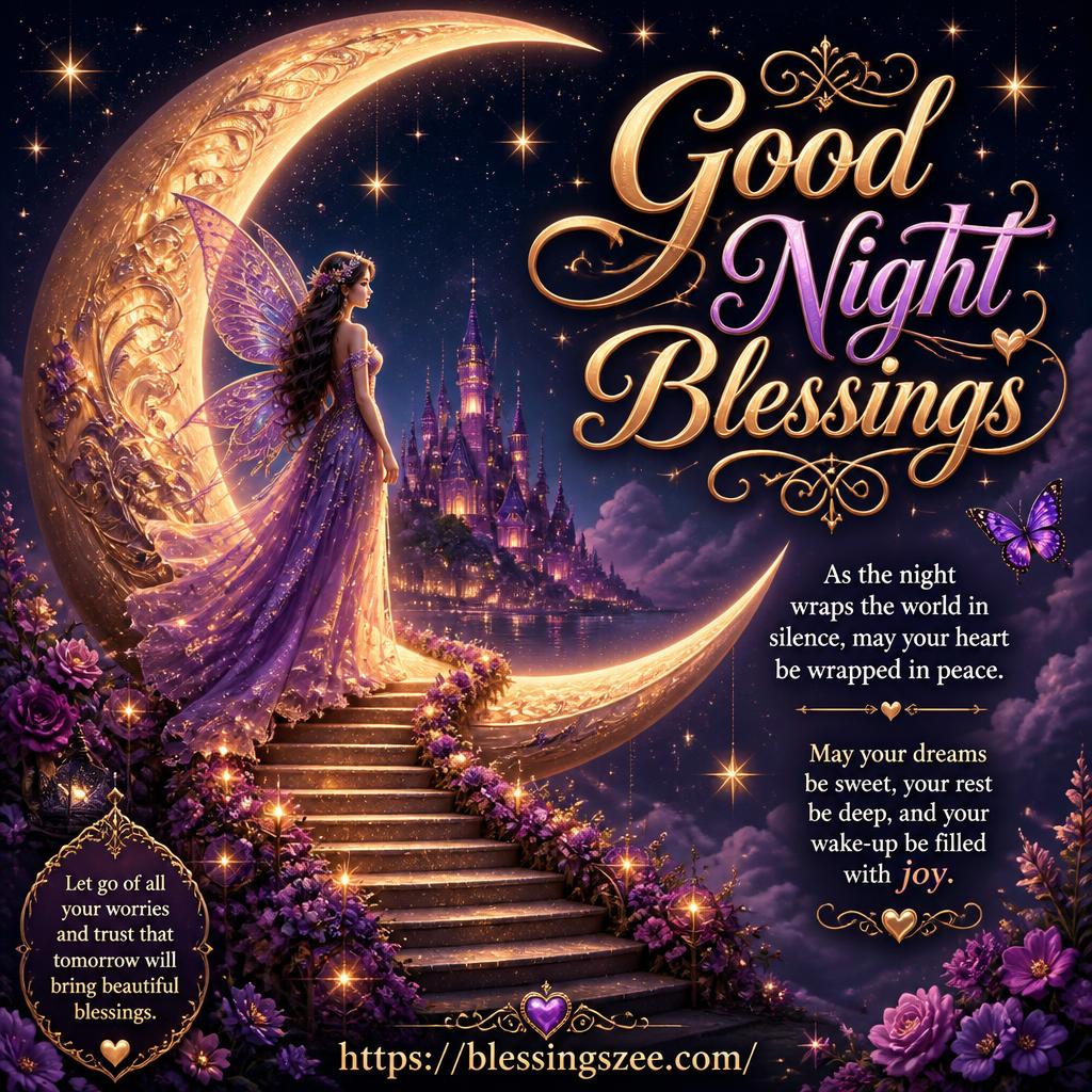 Good Night Blessings Images With Blessings