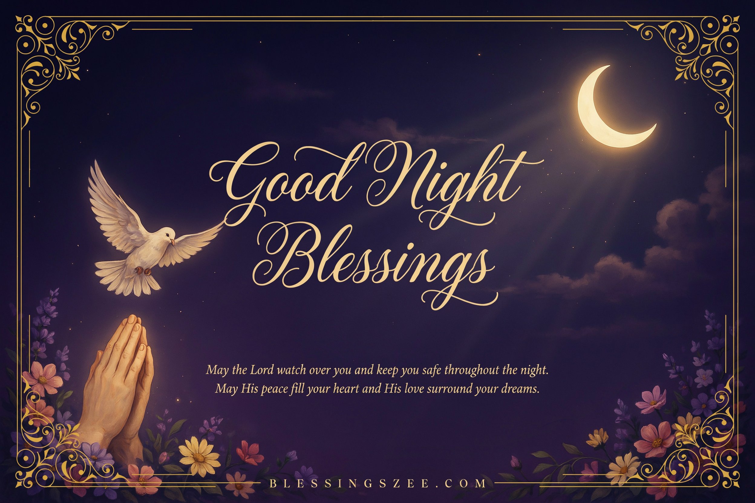 Good Night Blessings Images With Blessings