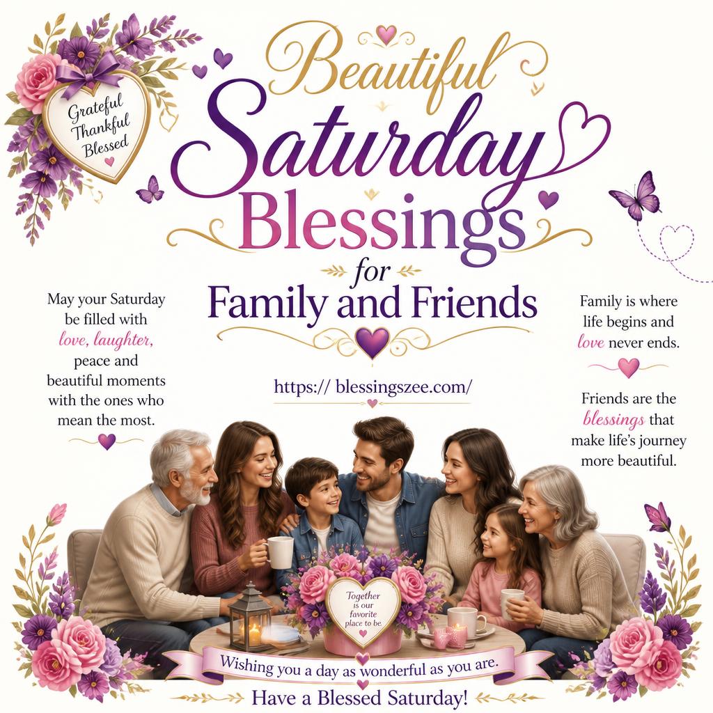 Beautiful Saturday Blessings for Family and Friends