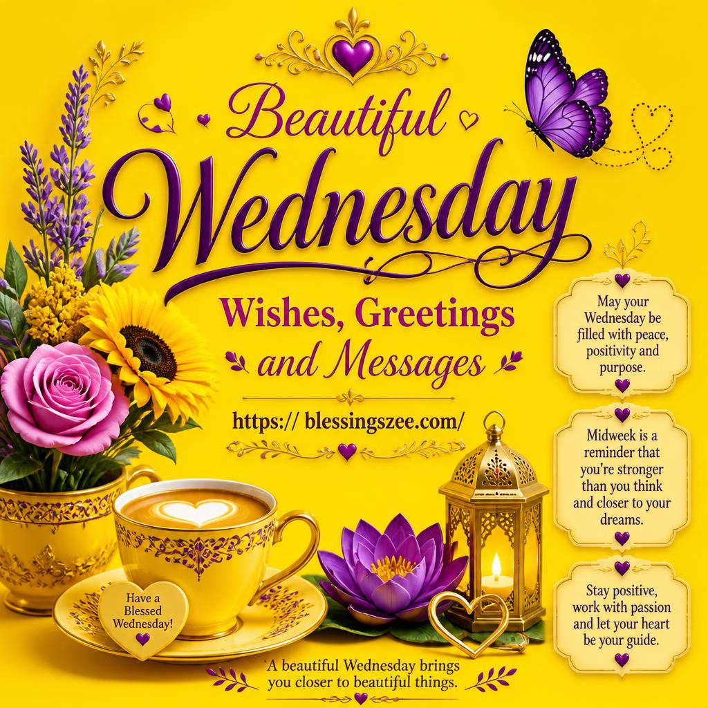 Beautiful Wednesday Wishes, Greetings and Messages