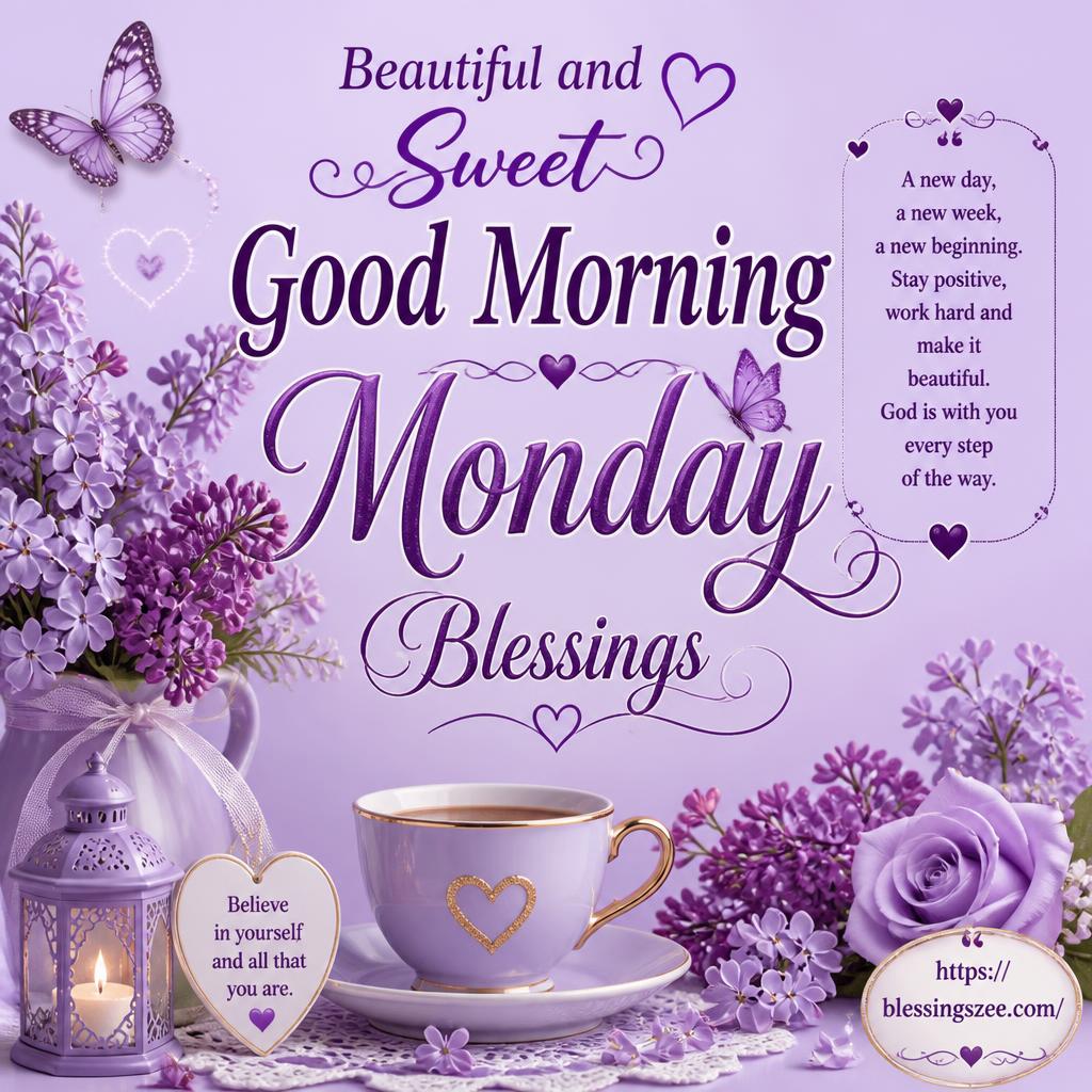 Beautiful and Sweet Good Morning Monday Blessings