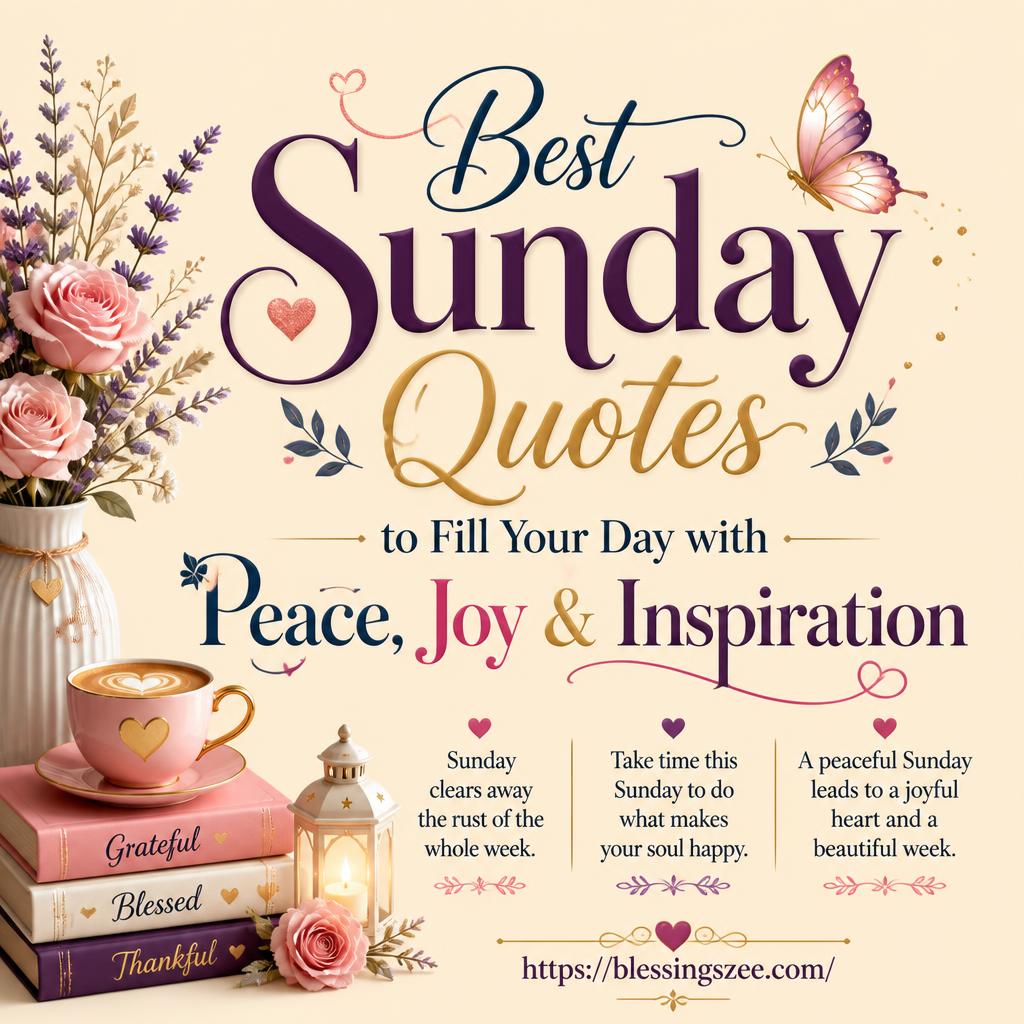 Best Sunday Quotes to Fill Your Day with Peace, Joy & Inspiration