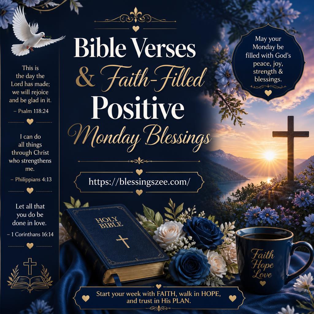 Bible Verses & Faith-Filled Positive Monday Blessings