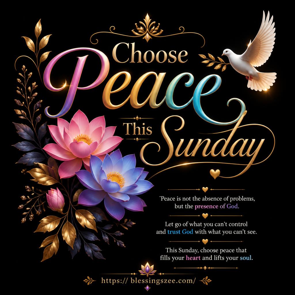 Choose Peace This Sunday