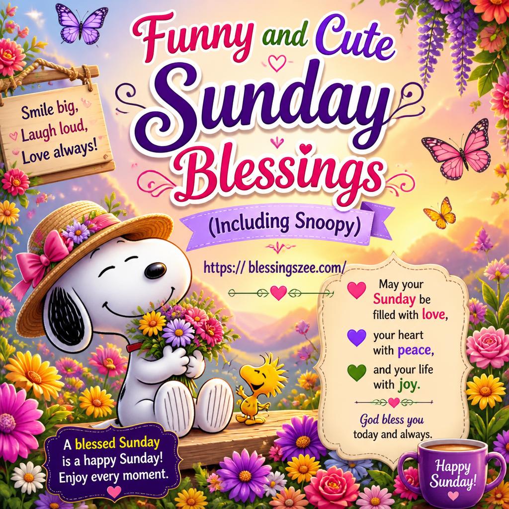 Funny and Cute Sunday Blessings (Including Snoopy)