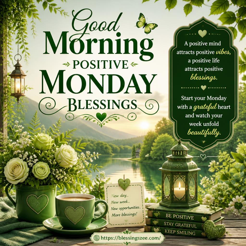 Good Morning Positive Monday Blessings